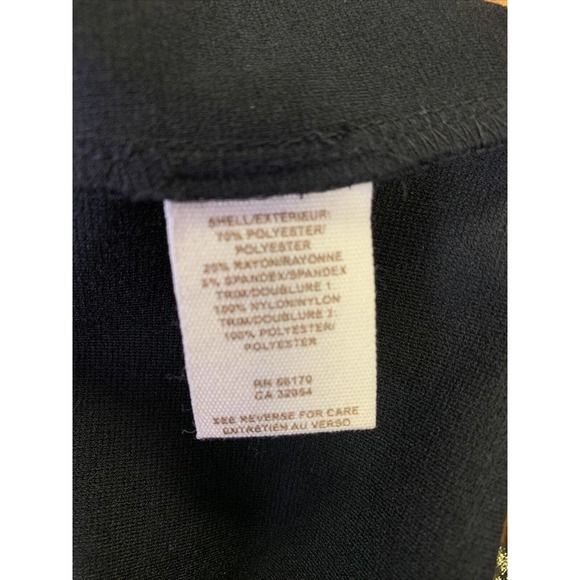 Free‎ People Black Gold Dress Sz 8 Tunic Sleeveless Tank Boho Midi Embroidered - Picture 8 of 8